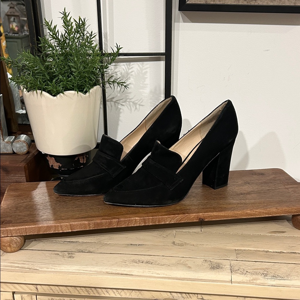 Nine West Black Block Heel Pumps
